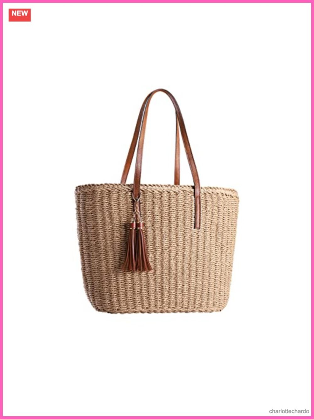 Natural Straw Woven Tote Bag Summer Beach Shoulder Handbag Women Travel